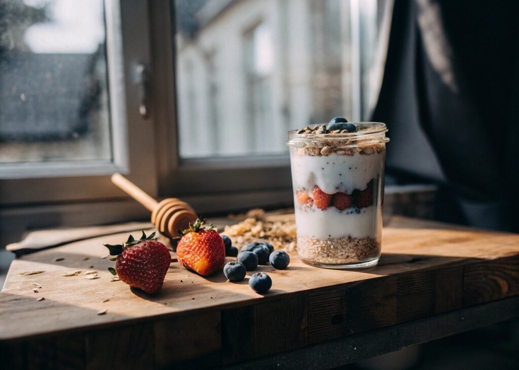 Greek Yogurt Dessert Recipes That Are Irresistibly Healthy and Easy 6 Greek yogurt dessert recipe with berries and granola in a glass