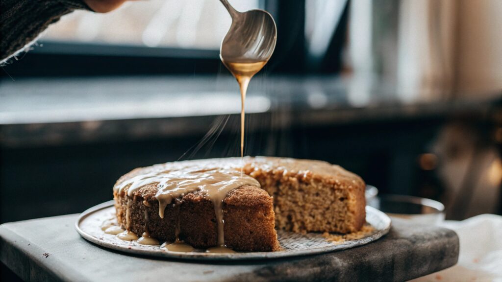 Greek Dessert Recipe – How to Make Authentic Greek Honey Cake at Home 8 Honey syrup on Greek dessert cake