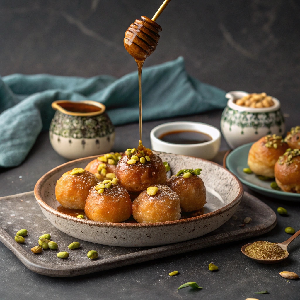 Greek Honey Donuts: A Traditional Treat That’s Crispy, Sweet, and Addictive 10 Fresh Greek honey donuts served with toppings and coffee