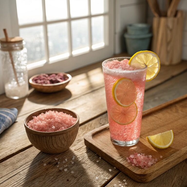 The Best Pink Salt Recipe Trick That Actually Works 7 Glass of pink salt recipe trick on wooden counter